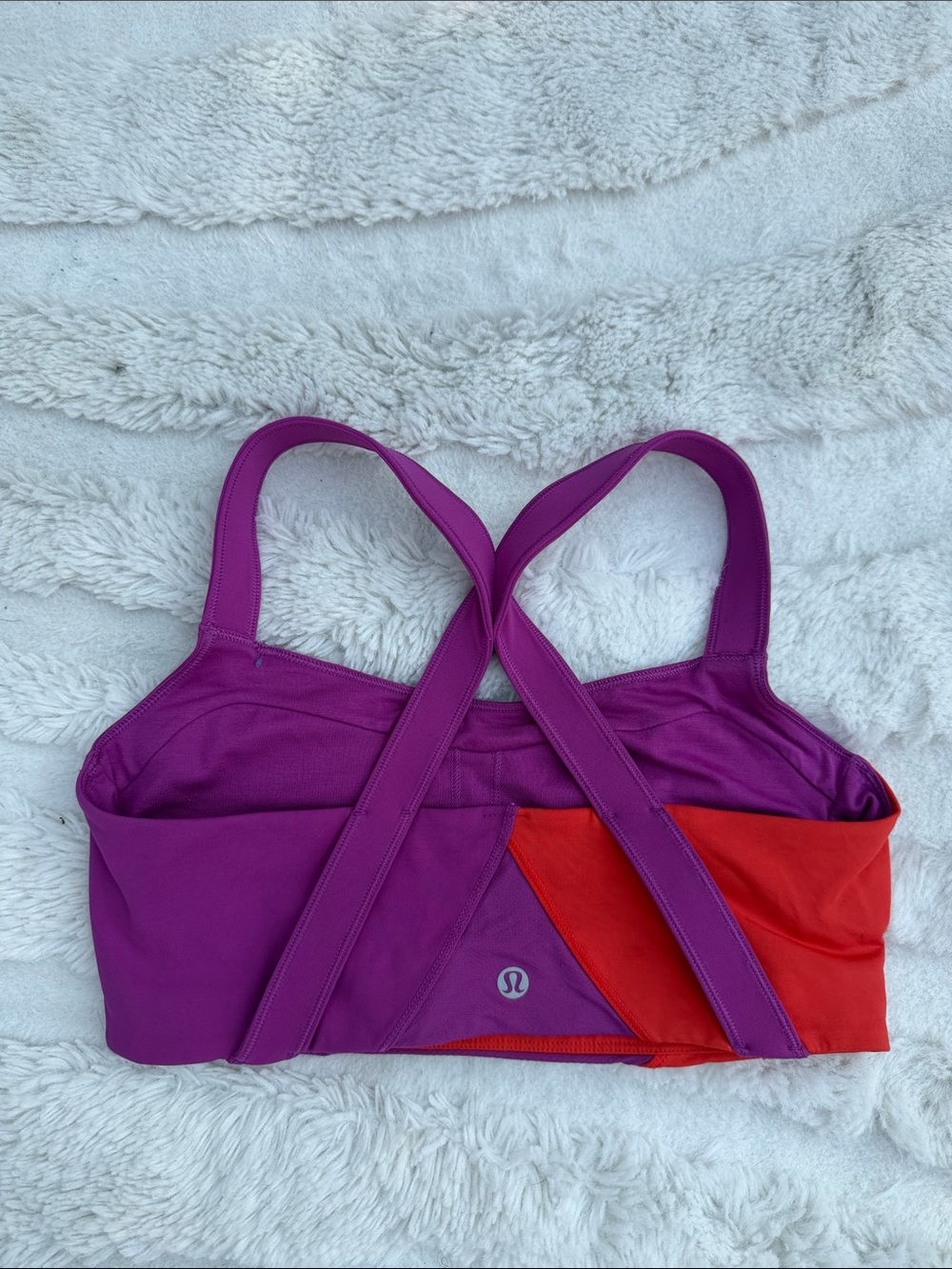 lululemon athletica Purple and Red Cross-Back sports bra